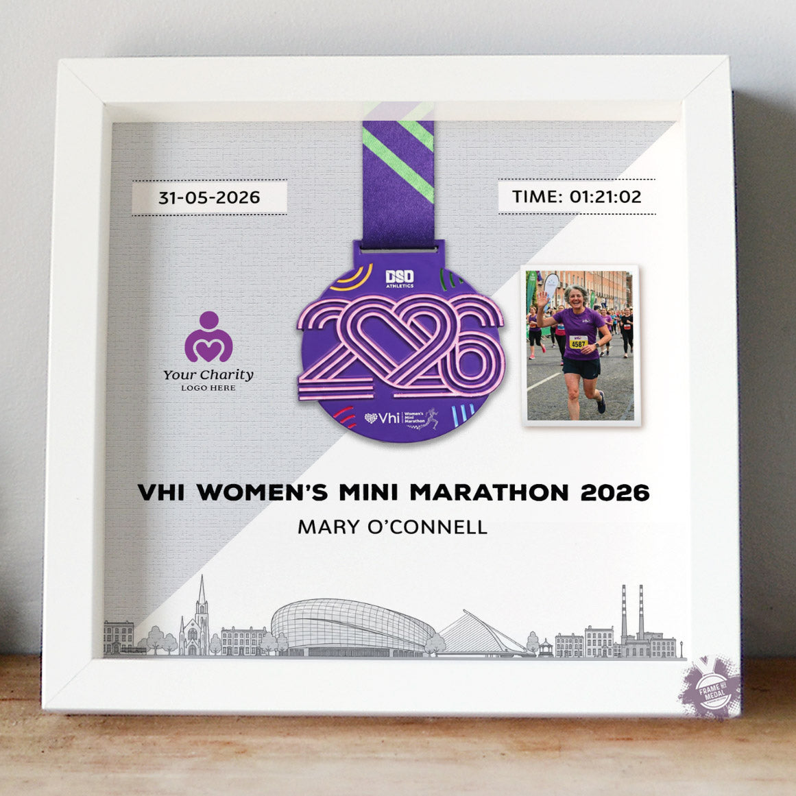 VHI women's mini marathon medal frame 2026