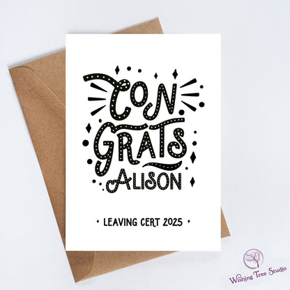 Exam congratulations card Leaving cert card