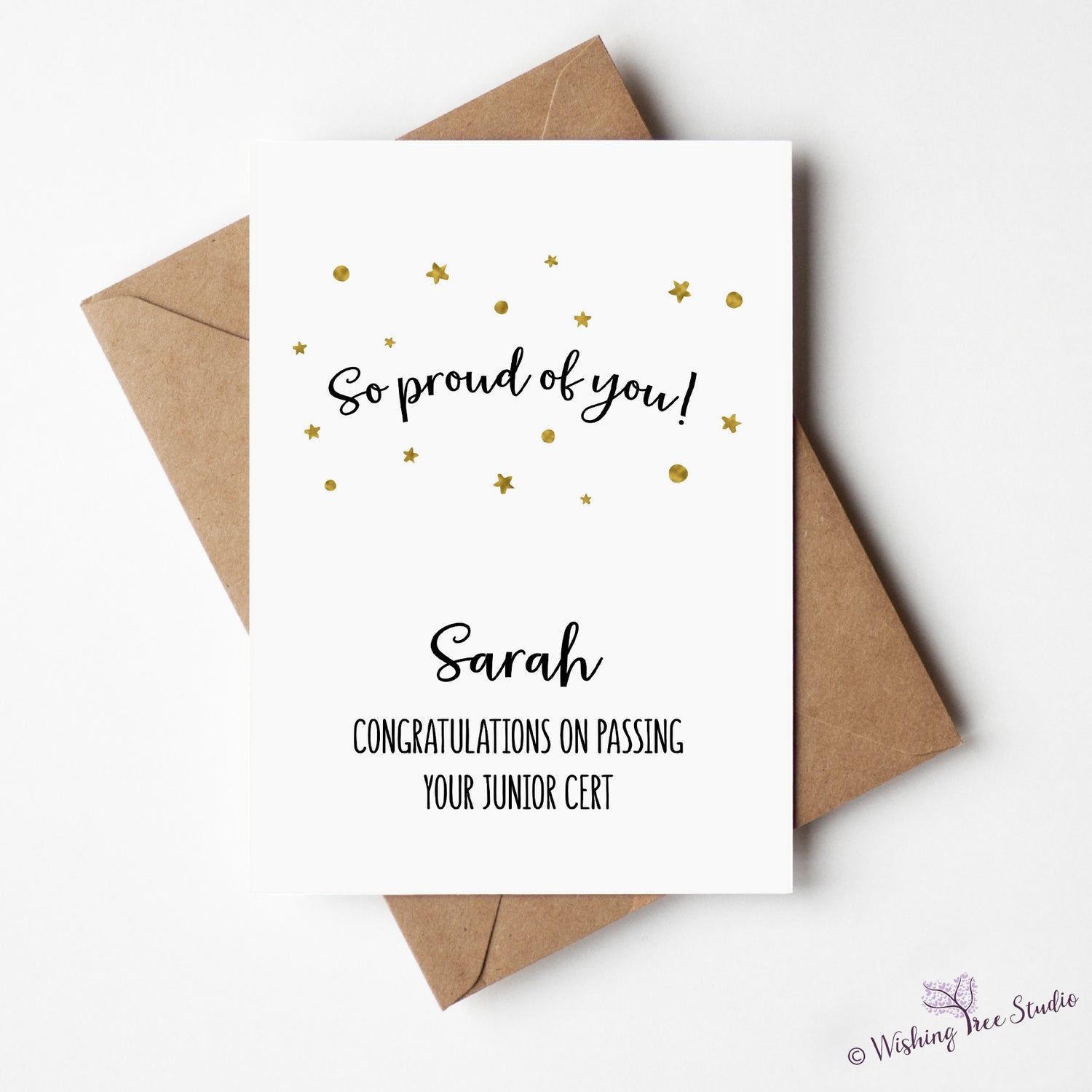 Junior Cert congratulations card