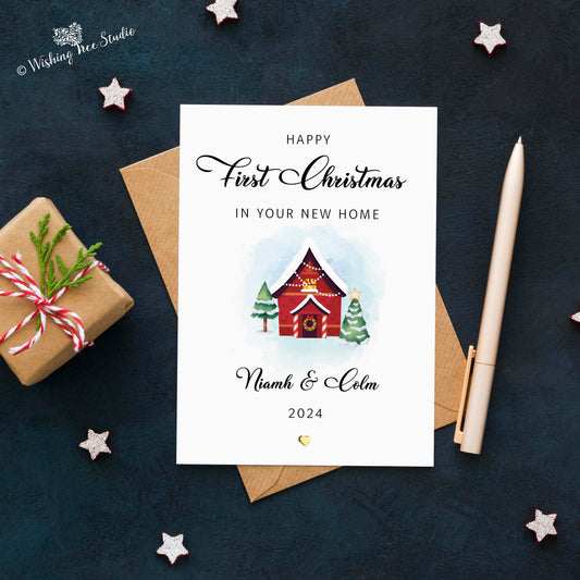 Happy First Christmas in your new Home card