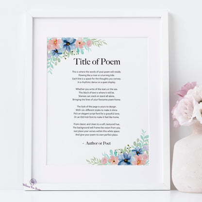 Framed personalised poem Ireland