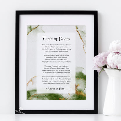 Framed personalised poem Ireland