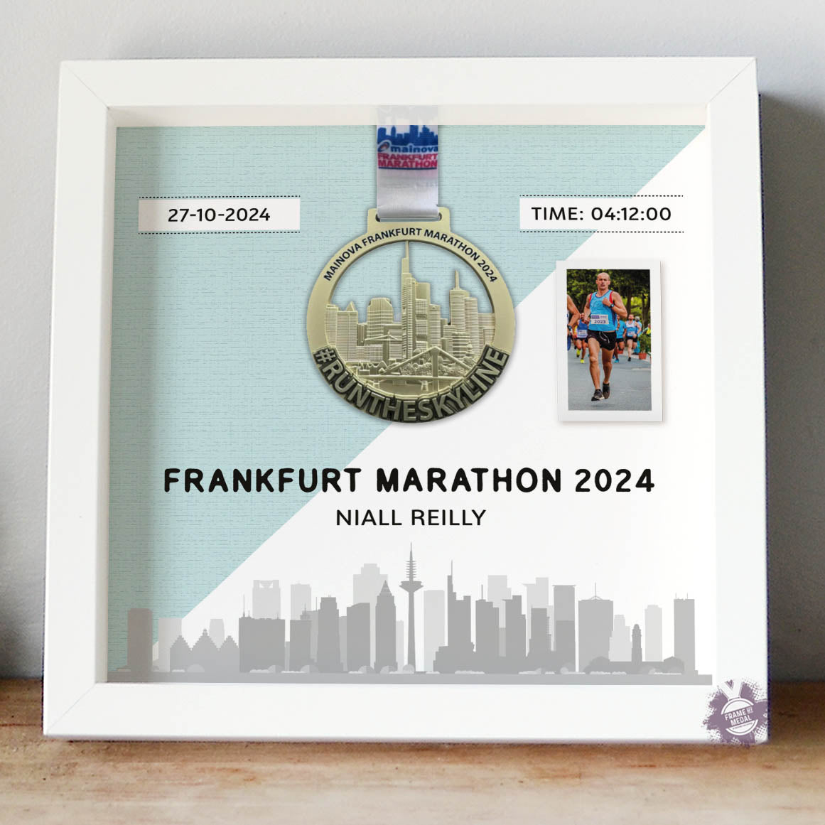 Frankfurt marathon medal frame