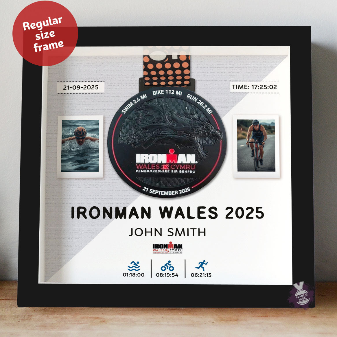 IronmanWales medal frame 2025 Regular size
