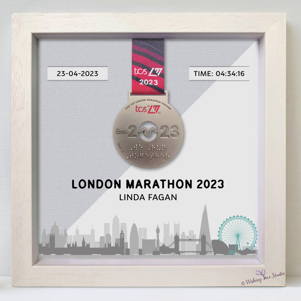London Marathon Medal Frame, medal display frame – Wishing Tree Studio
