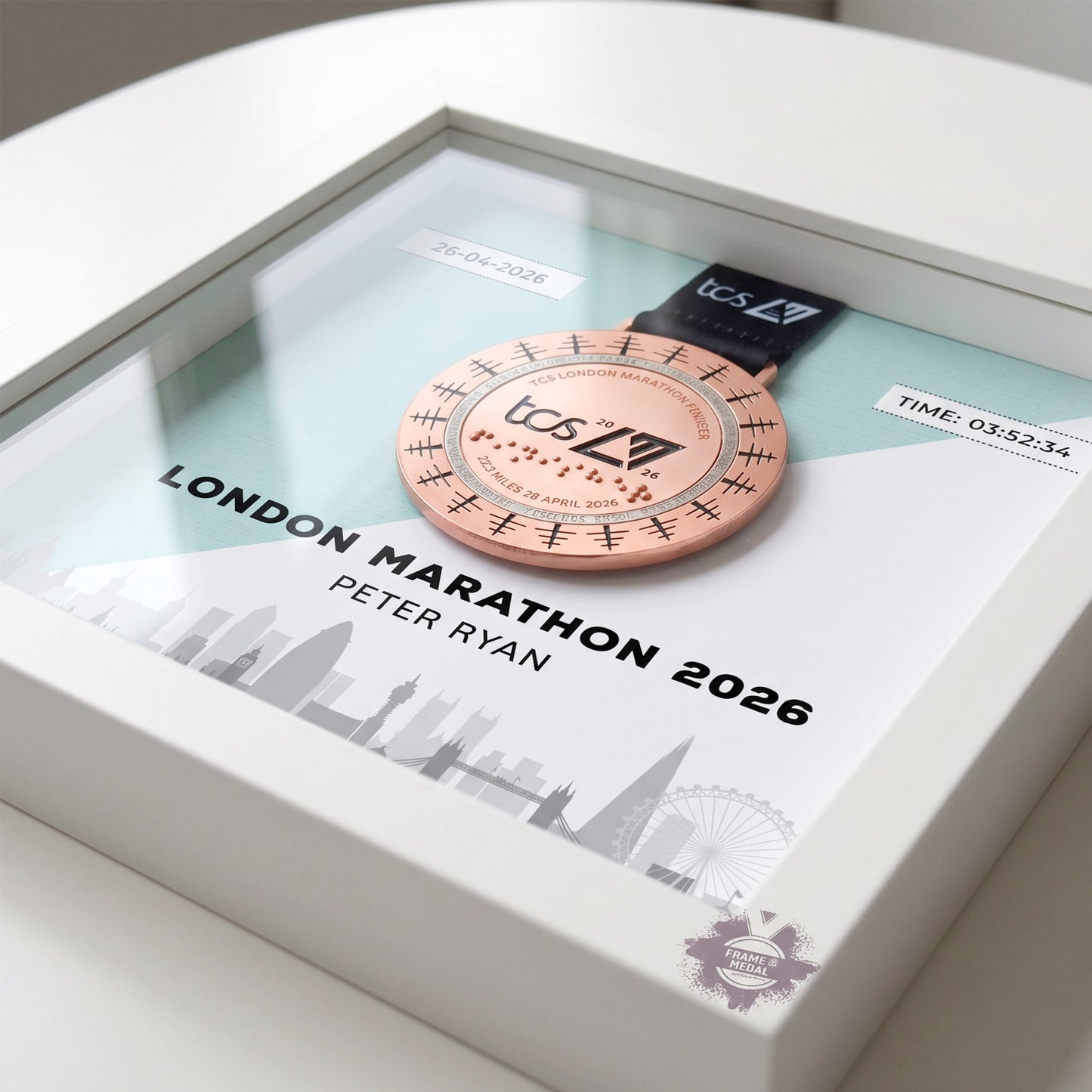 London Marathon Medal Frame