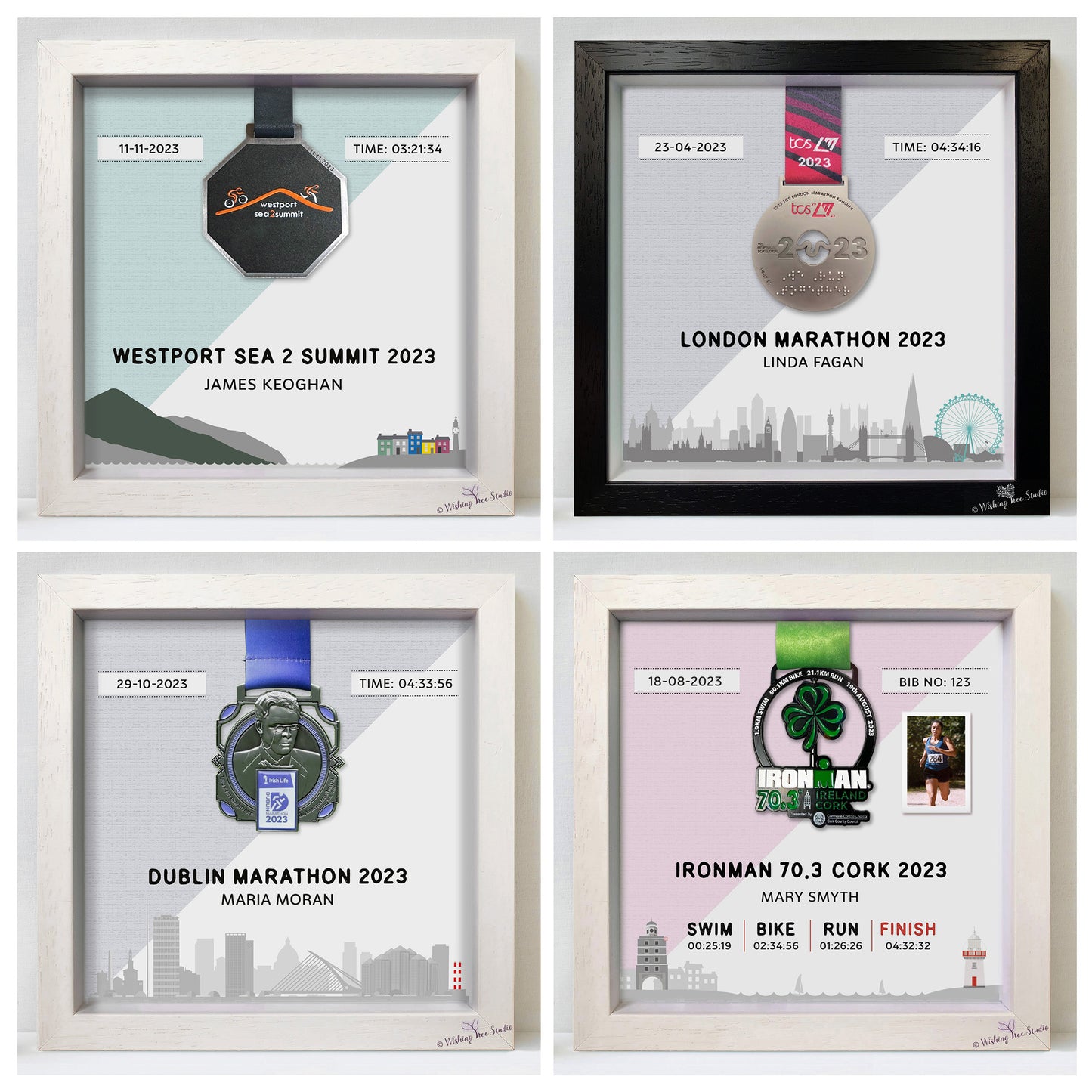 Marathon medal display frames Ireland