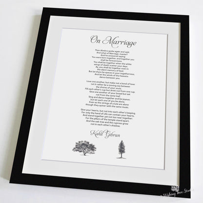 Kahlil Gibran On Marriage framed print