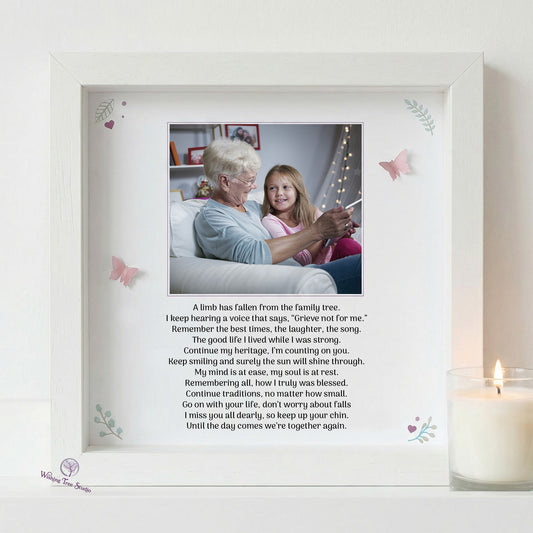 Memorial Photo Frame, remembrance frame