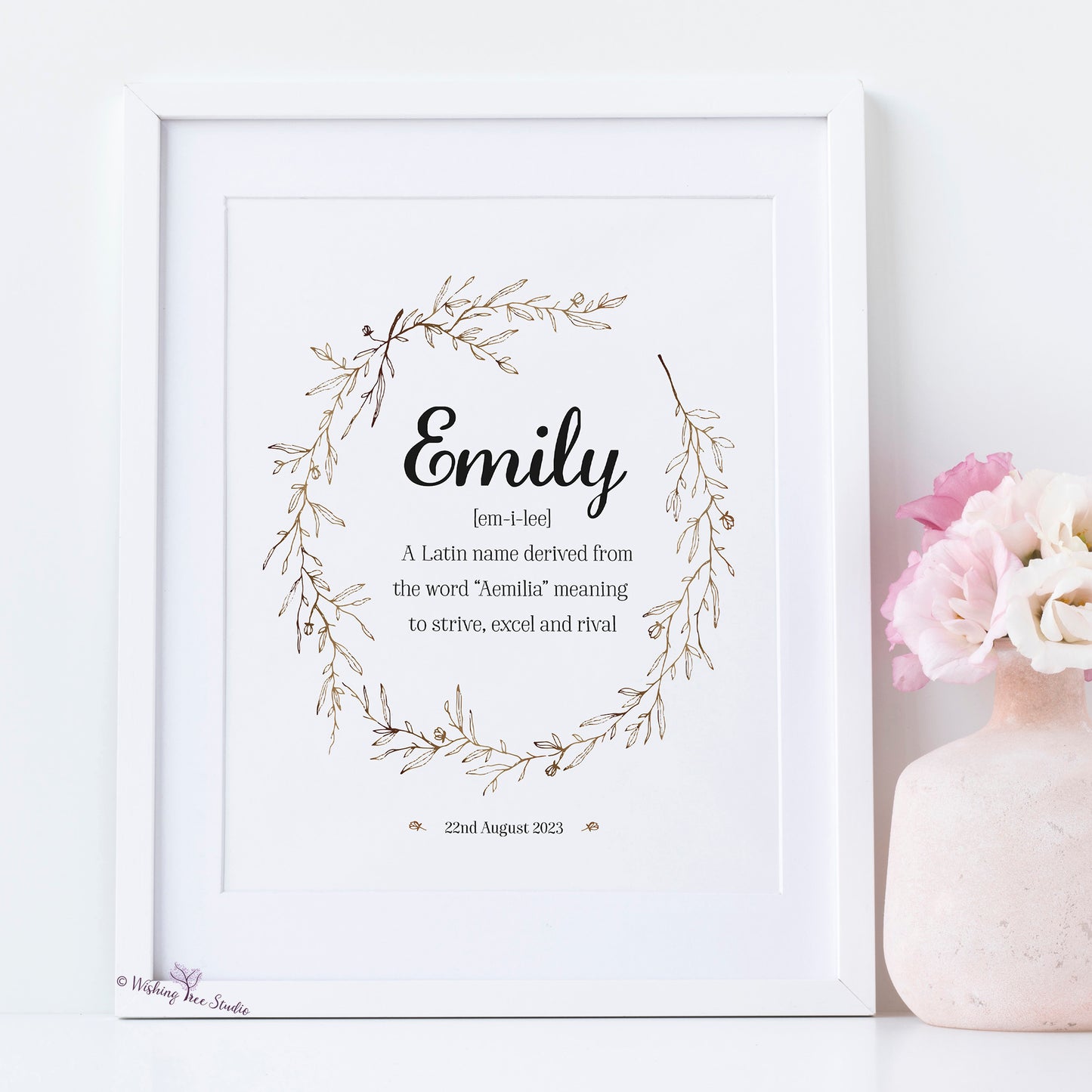 Name meaning framed print, girls name meaning, origin of name