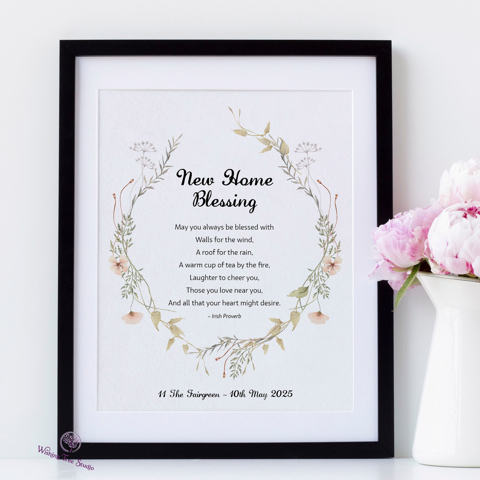 New Home Blessing Irish proverb framed