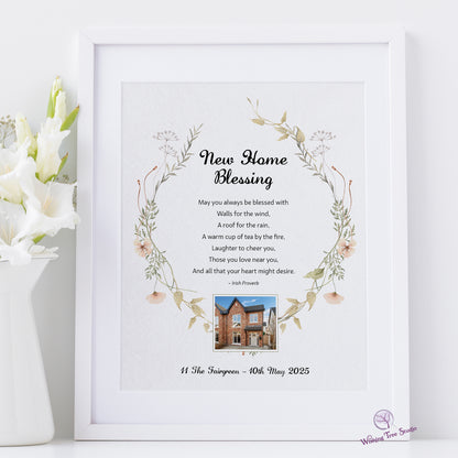 New Home Blessing Irish proverb framed