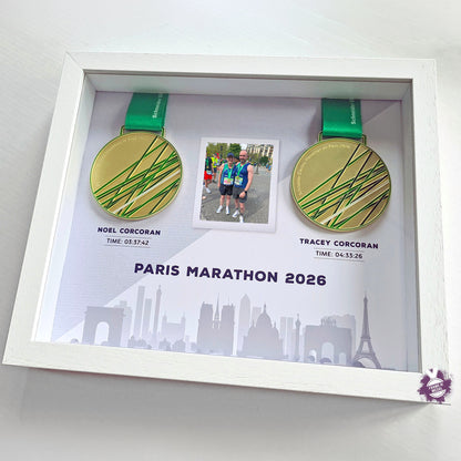 Double medal frame with one photo