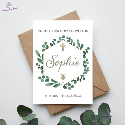 Greeting card - First Holy Communion Wreath