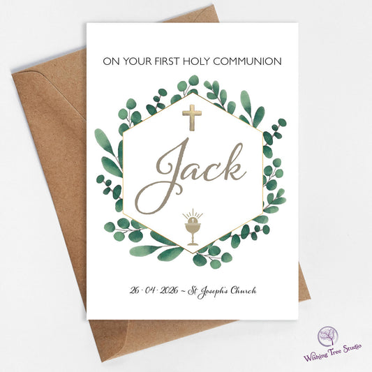 Greeting card - First Holy Communion Wreath