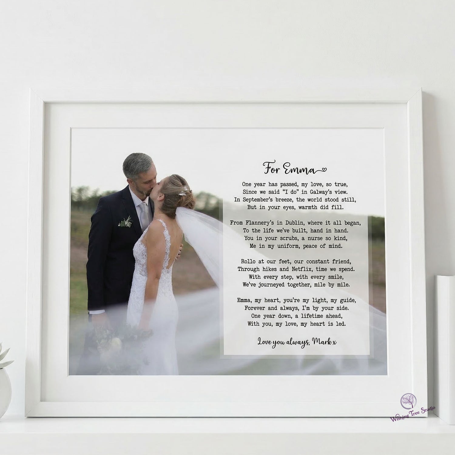 Photo and poem framed Ireland