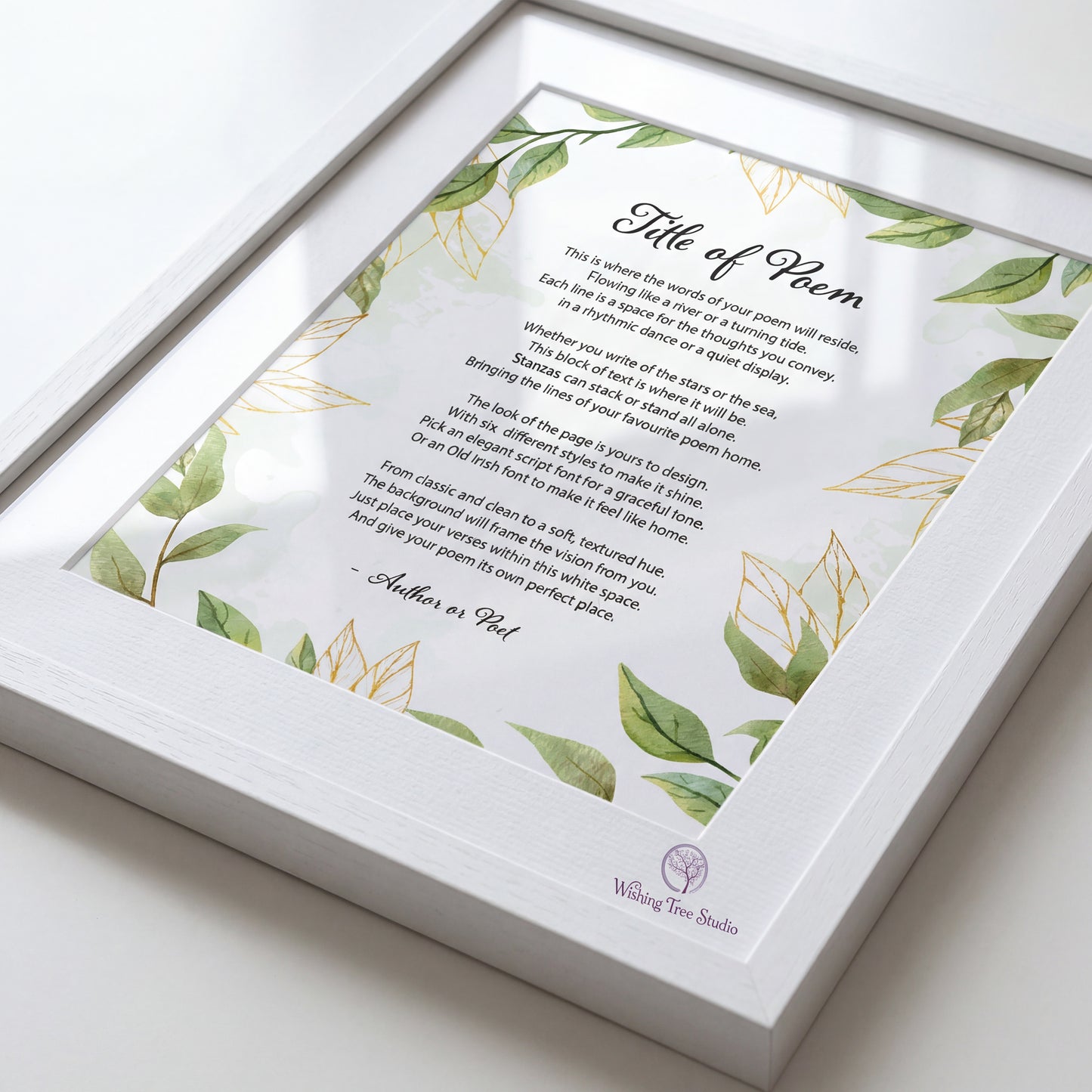 Frame your own poem Ireland
