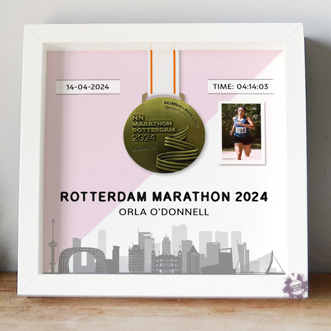 Rotterdam Marathon Medal frame