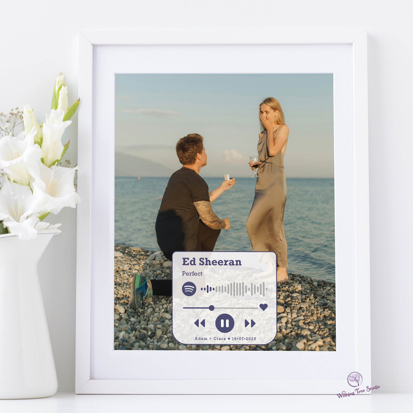 Spotify song photo print with scannable spotify code