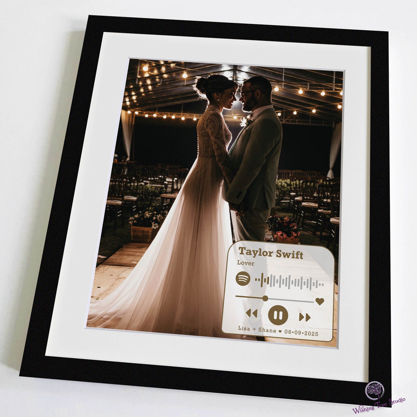 Spotify song photo print with scannable spotify code