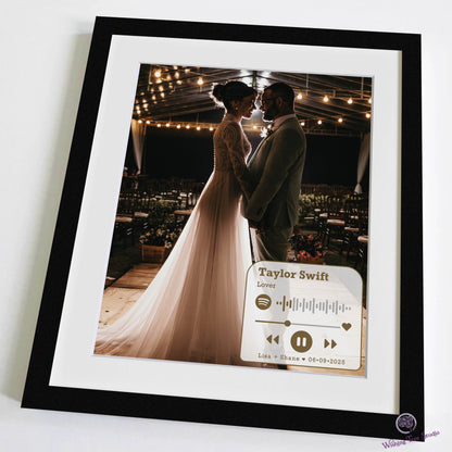 Spotify song photo print with scannable spotify code