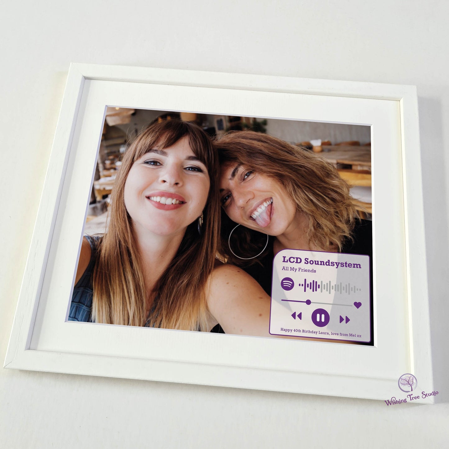 Spotify song photo print with scannable spotify code