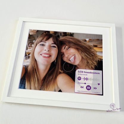 Spotify song photo print with scannable spotify code