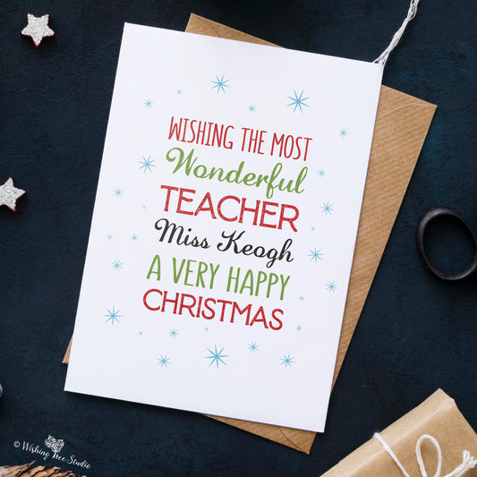 Teacher Christmas card