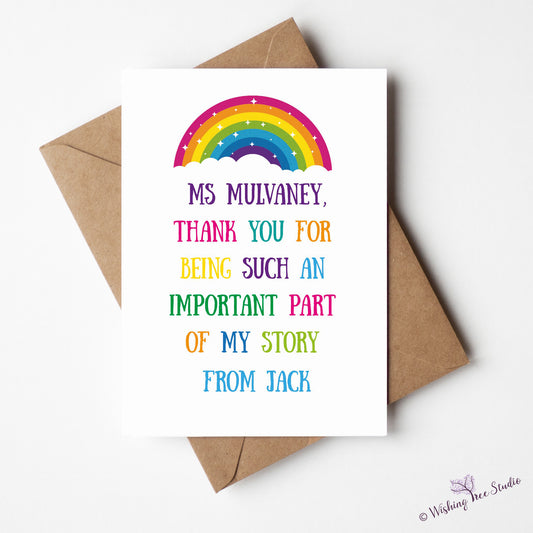 Thank you for being such an important part of my story card