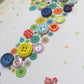First Birthday Button Frame - detail