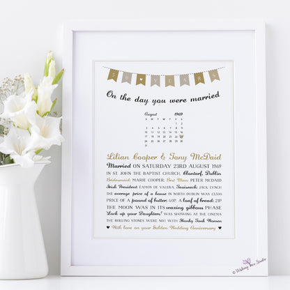 On the Day you were Married framed print