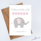 Baby girl elephant card