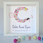 Button letter C frame for new baby