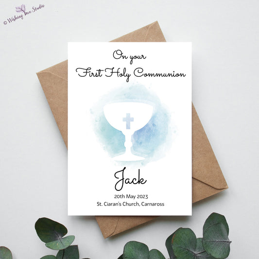 Personalised First Holy Communion card Ireland