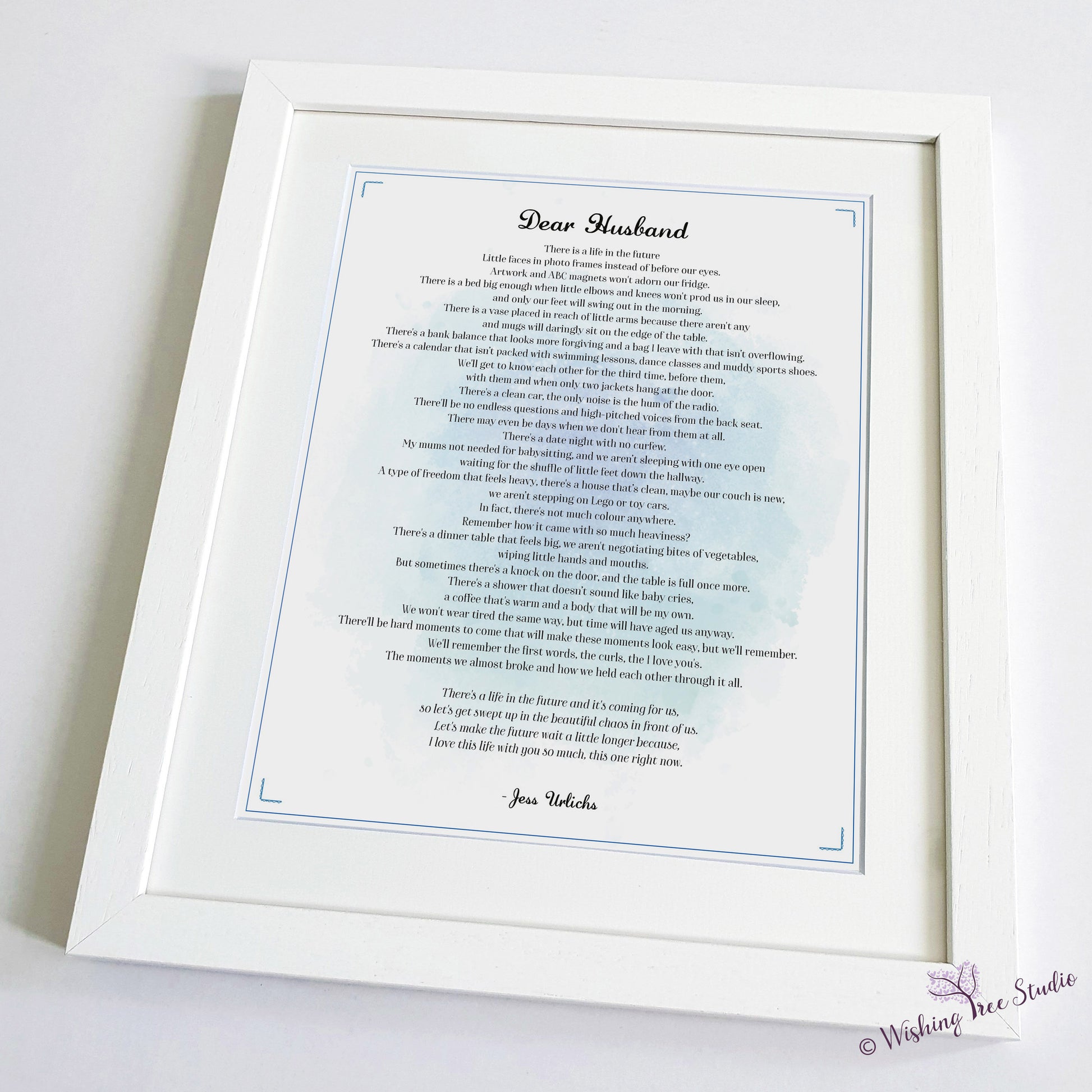 Framed poem, favourite poem printed Ireland