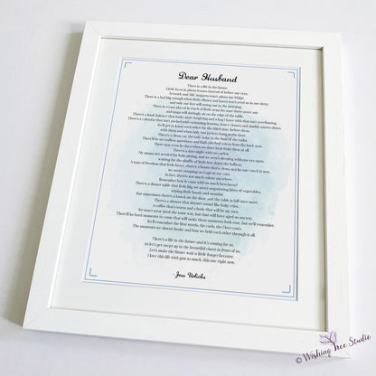 Framed poem, favourite poem printed Ireland