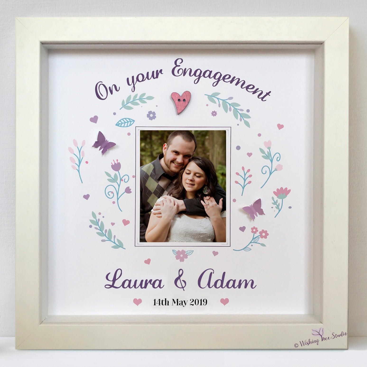 Engagement photo frame – Wishing Tree Studio