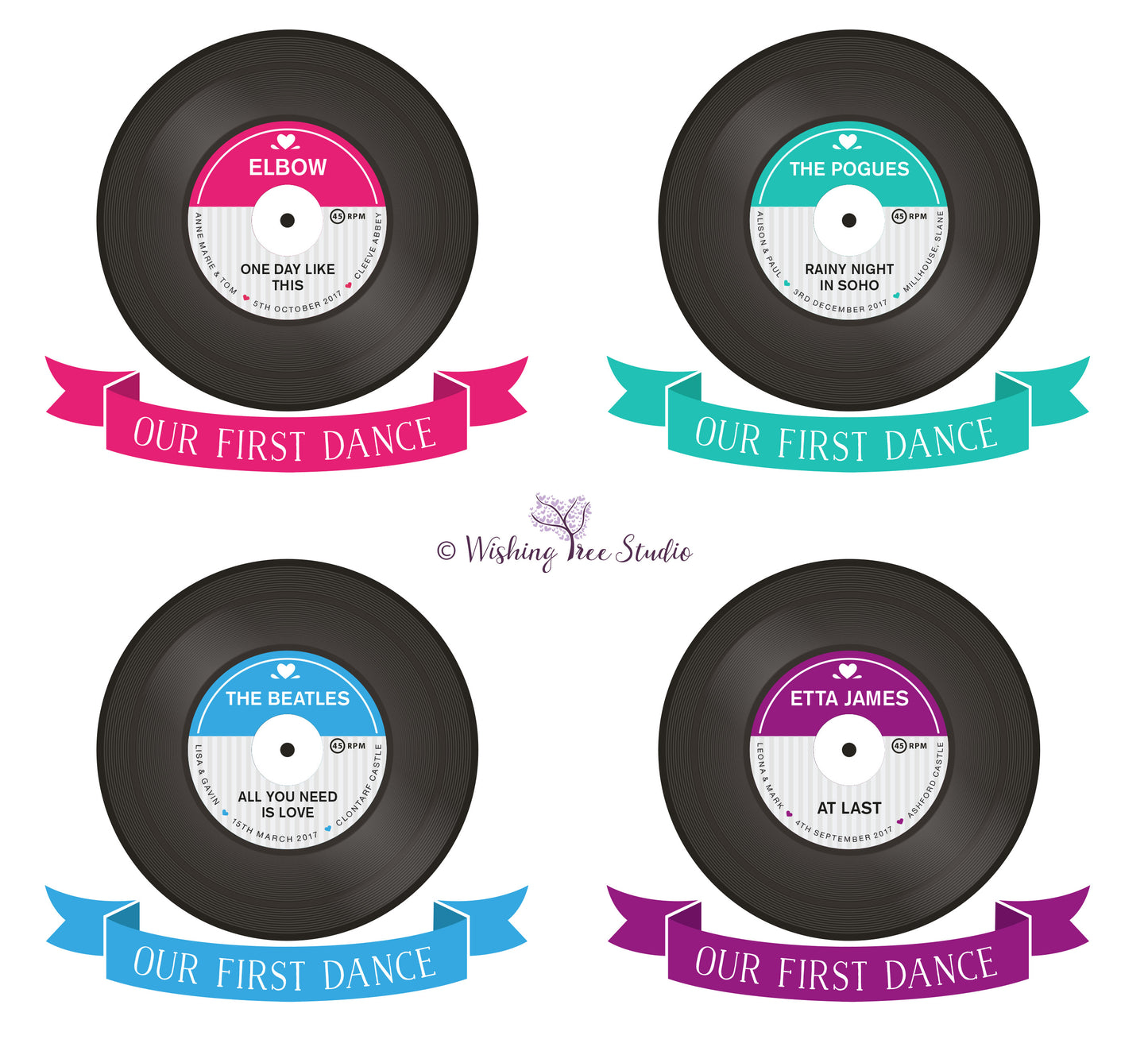 First Dance Lyrics - label colour choices