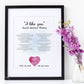 Framed wedding reading