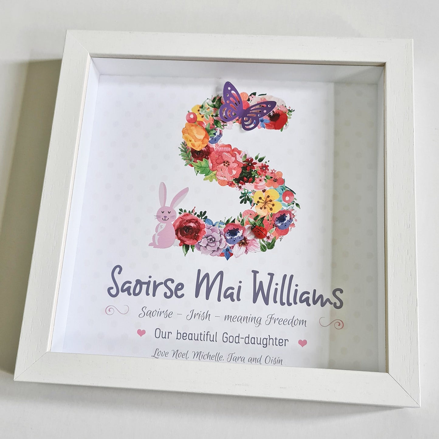 Floral Letter Baby frame