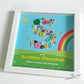 Button letter frame for creche or playschool
