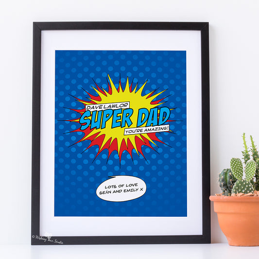 Super Dad framed print