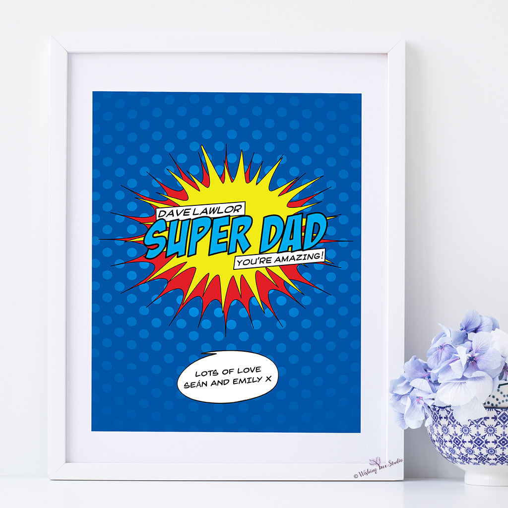 Super Dad framed print