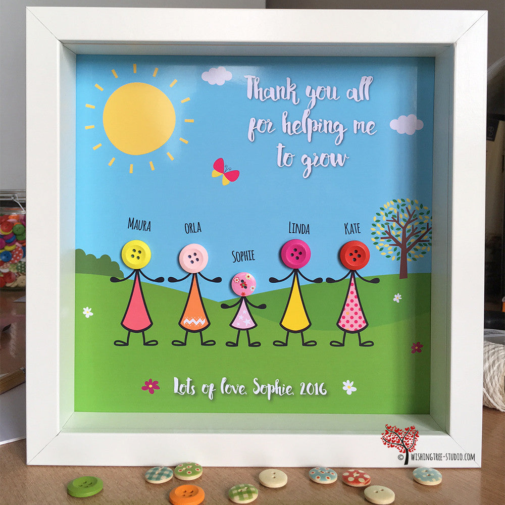 Teacher thank you frame button head