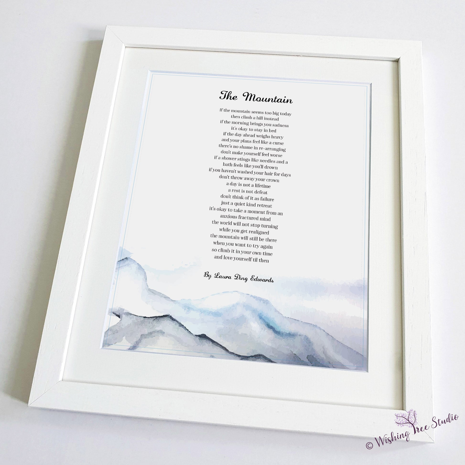 Framed poem, favourite poem printed